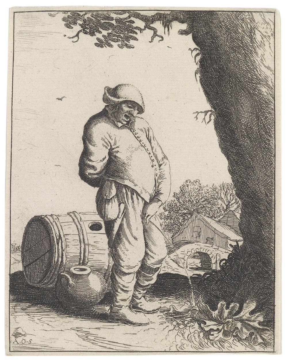 Der pissende Bauer von Adriaen Jansz. van Ostade