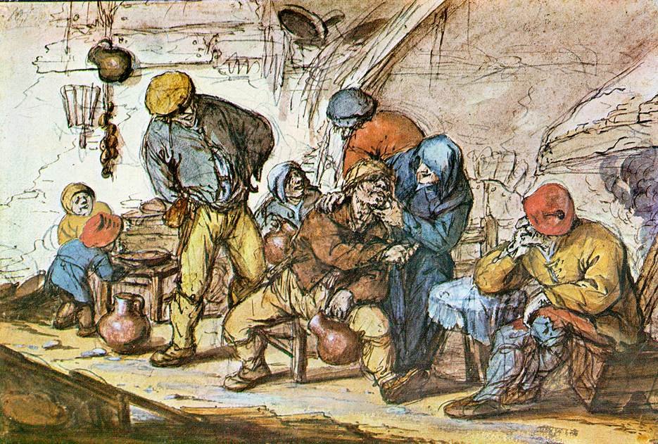 Szene in der Taverne von Adriaen Jansz. van Ostade