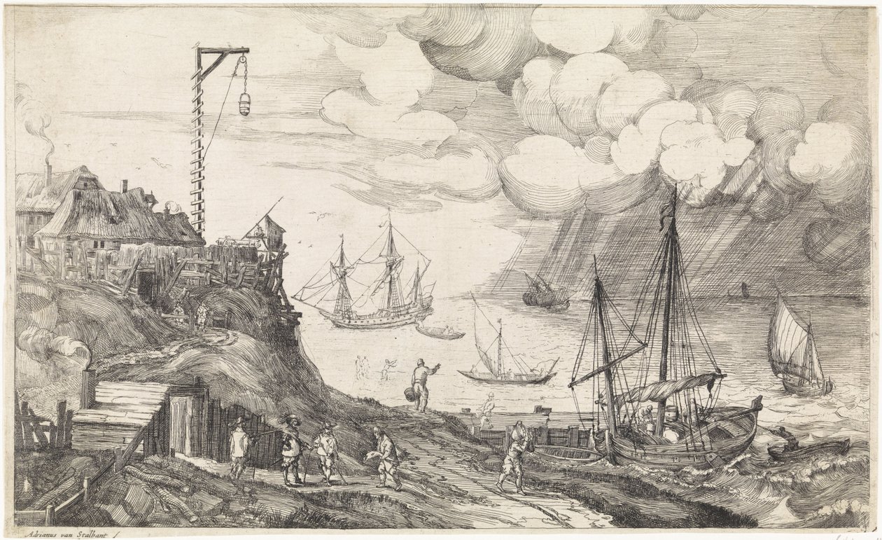 Schiffe vor der Küste von Adriaen van Stalbemt