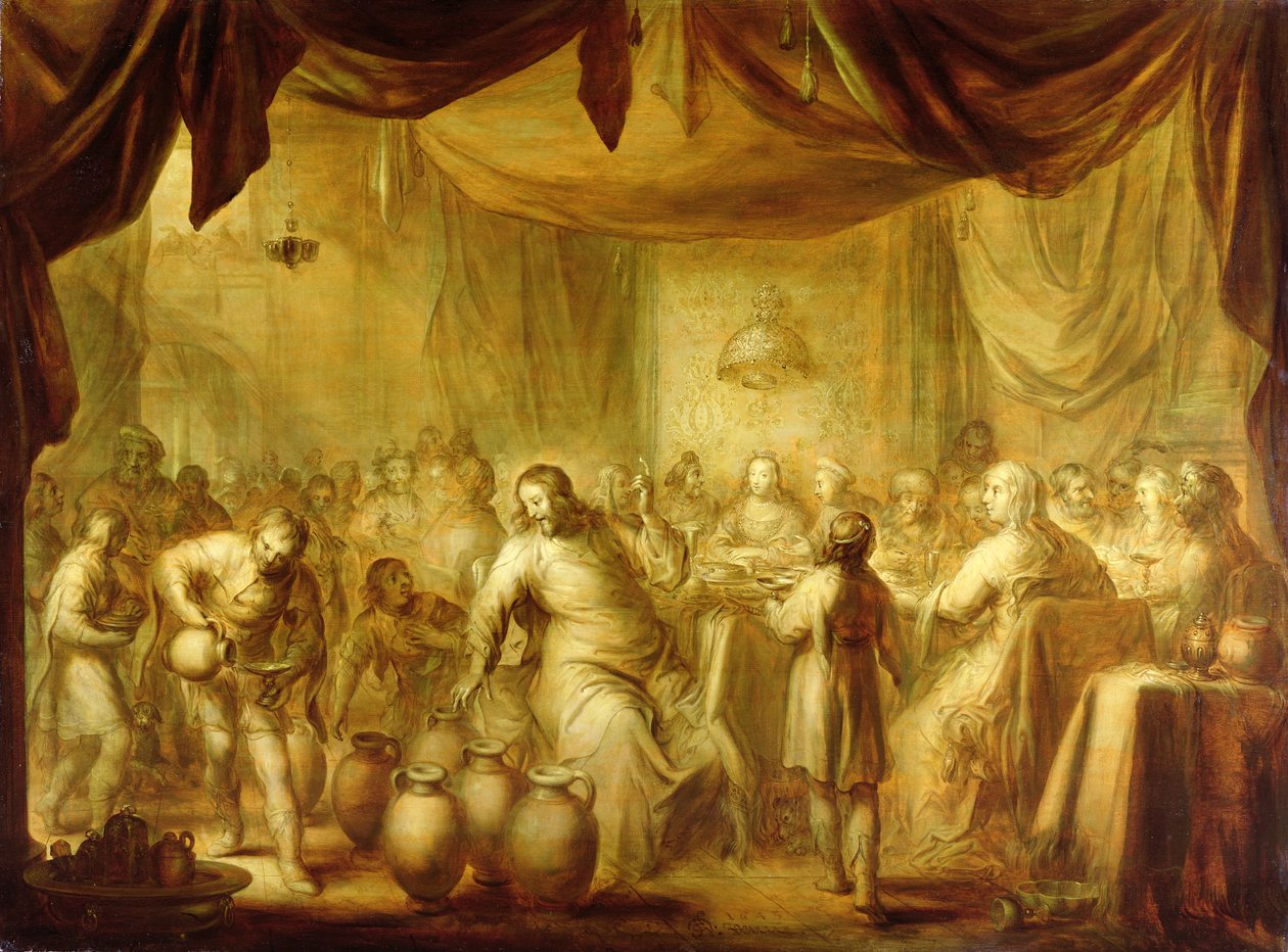 Die Hochzeit zu Kana von Adriaen van de Venne