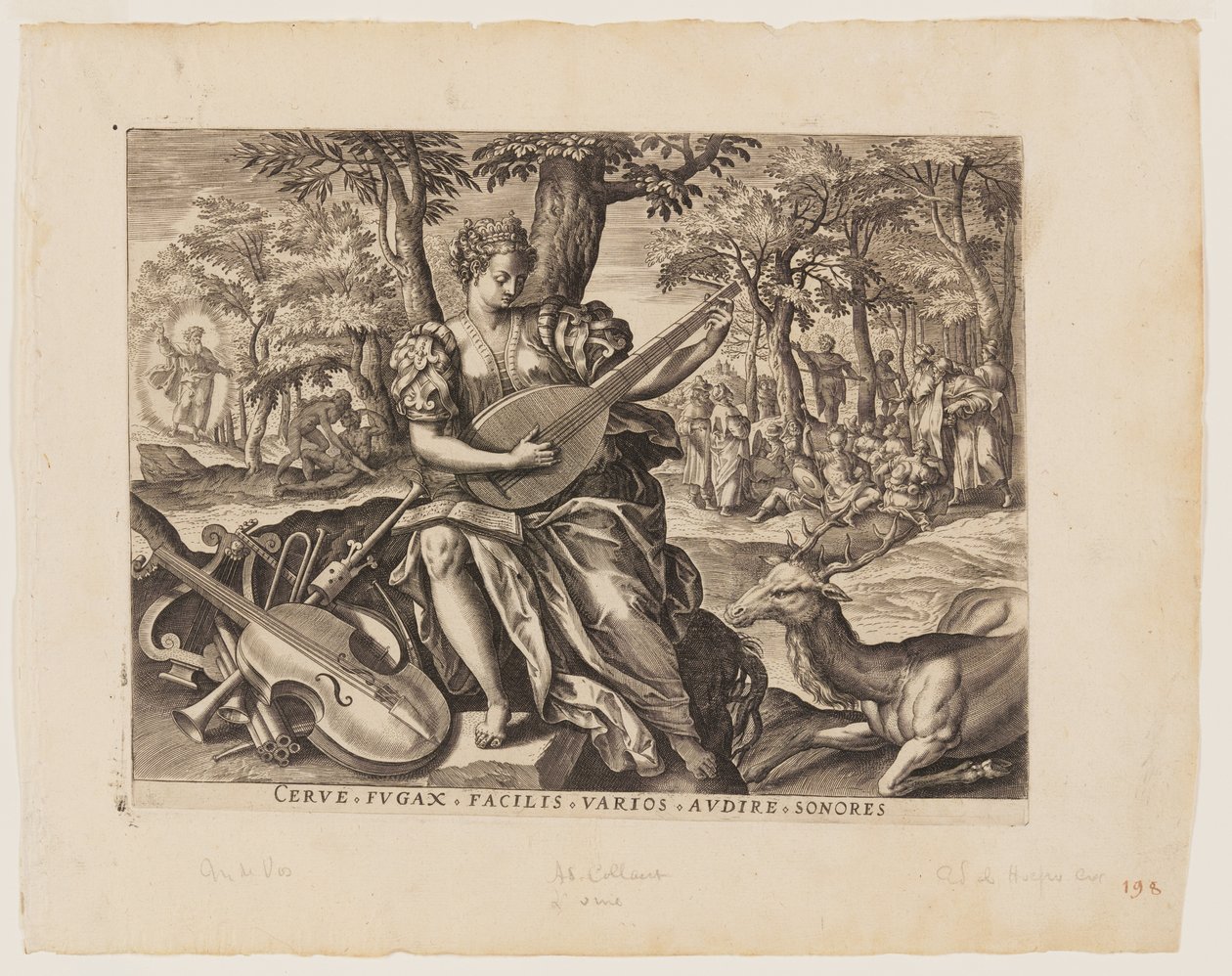 Hören, aus Die fünf Sinne von Adriaen Collaert