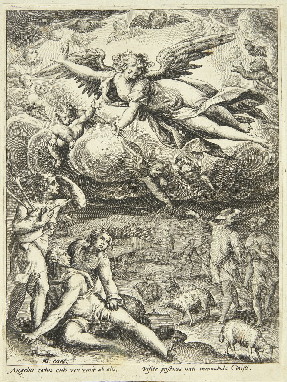 Die Verkündigung an die Hirten von Adriaen Collaert