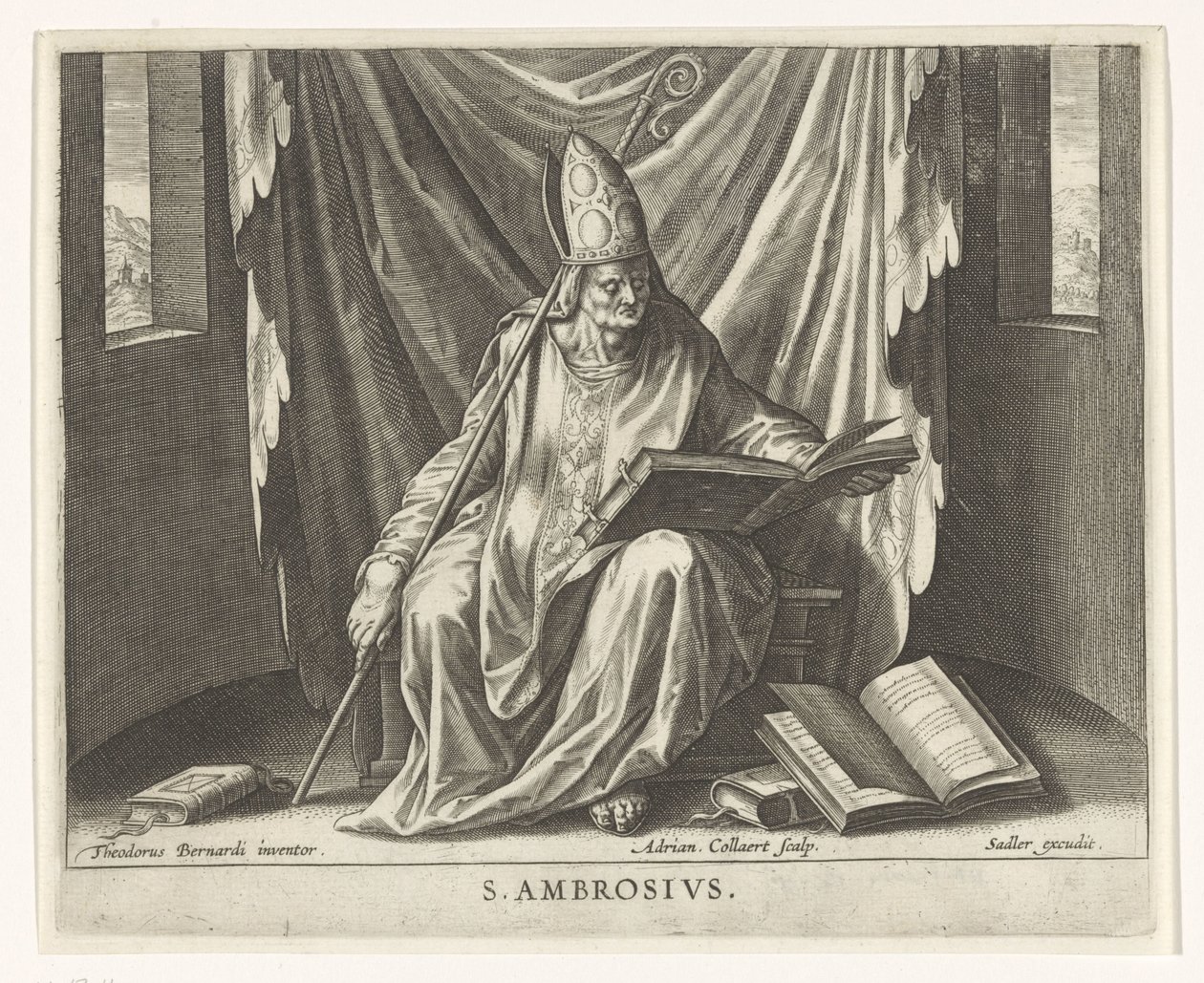 Kirchenvater Ambrosius von Adriaen Collaert