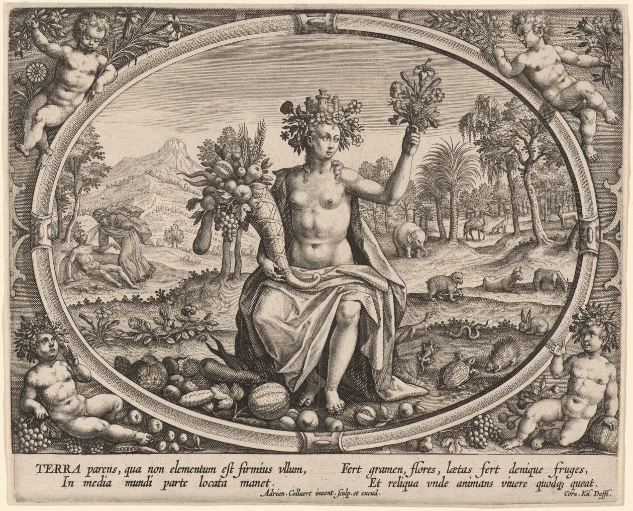 Terra (Erde) von Adriaen Collaert