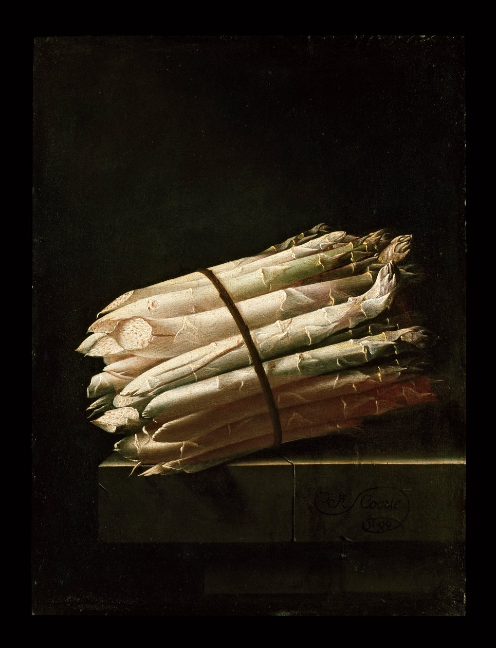 Stillleben mit Spargel, 1699 von Adrian Coorte
