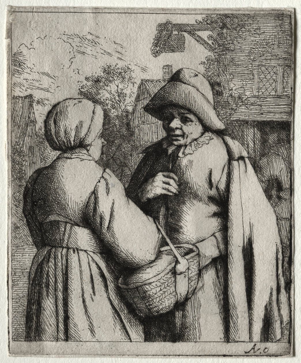 Mann und Frau im Gespräch von Adriaen Jansz. van Ostade