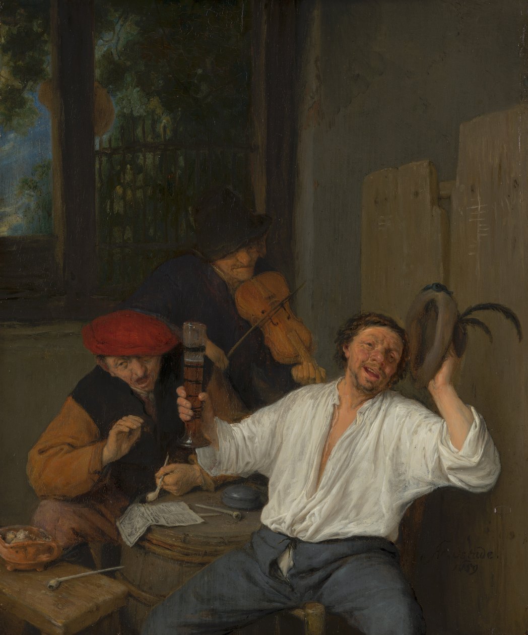 Die fröhlichen Trinker, 1659 von Adriaen Jansz. van Ostade