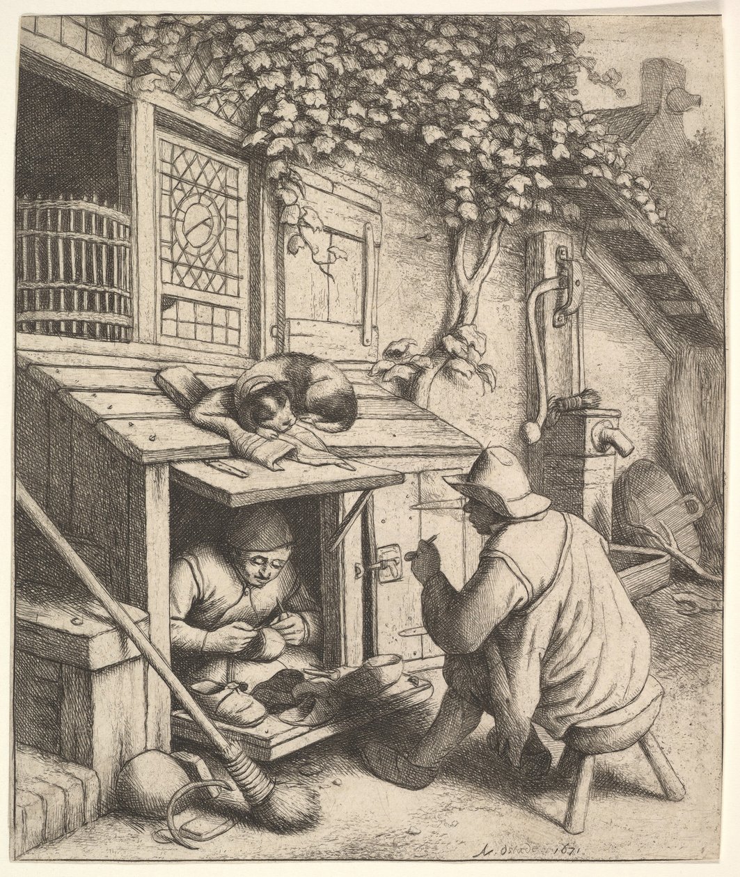 Der Schuster, 1610-85 von Adriaen Jansz. van Ostade