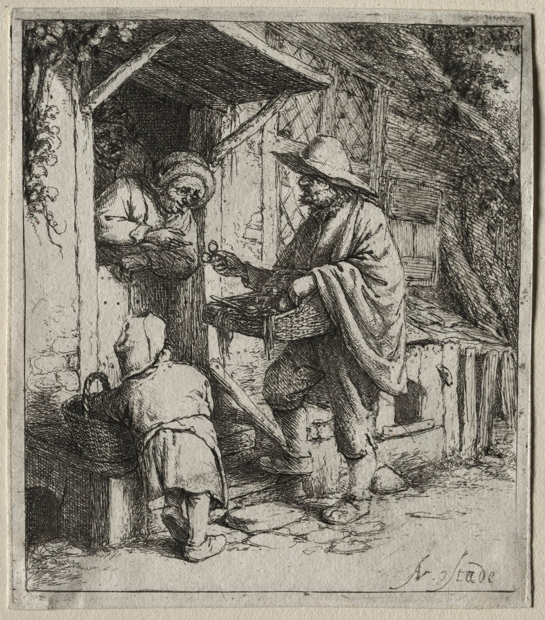 Der Brillenverkäufer von Adriaen Jansz. van Ostade