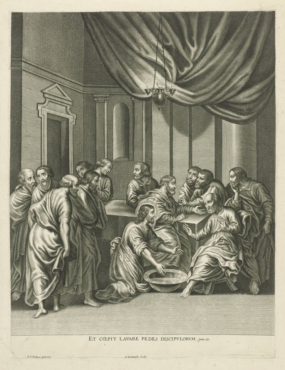 Fußwaschung des Petrus von Adriaen Lommelin