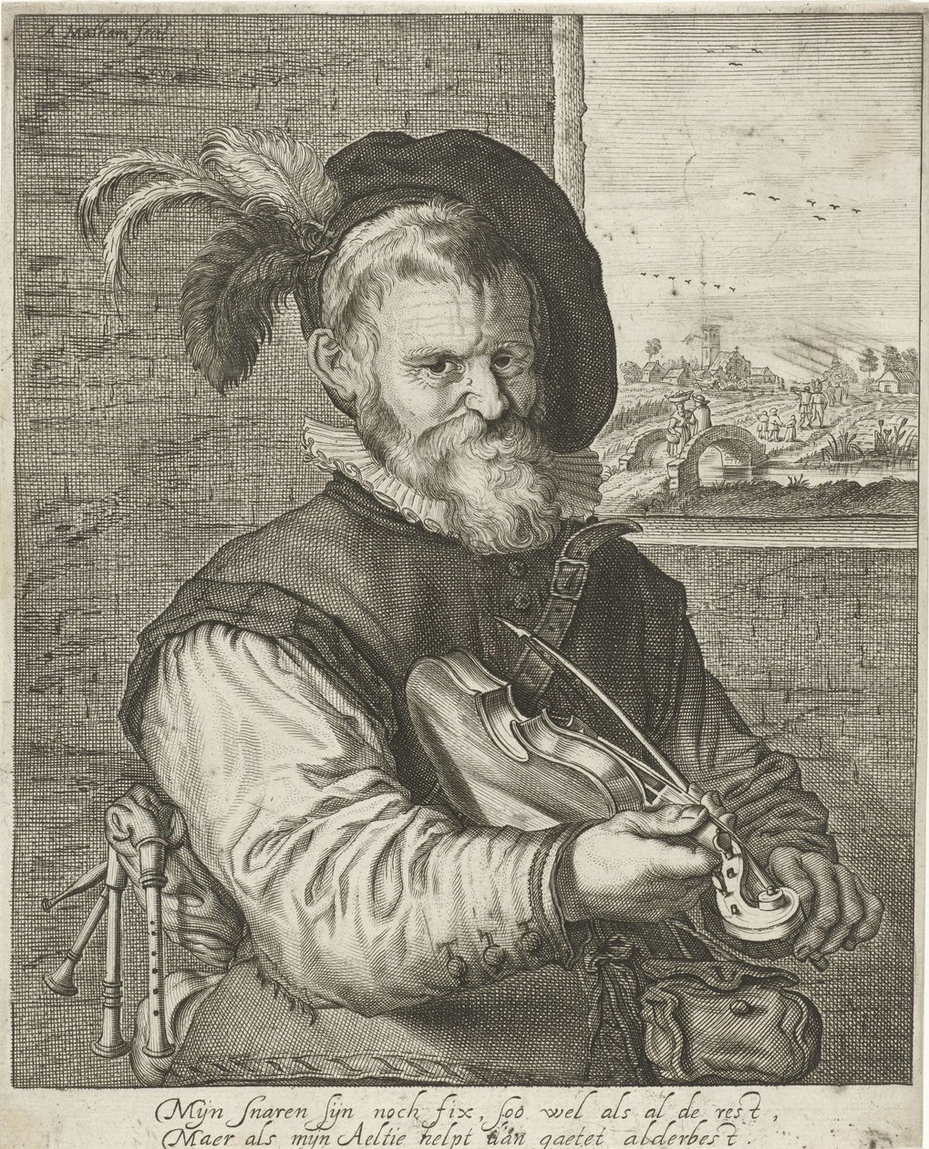 Alter Geigenspieler von Adriaen Matham