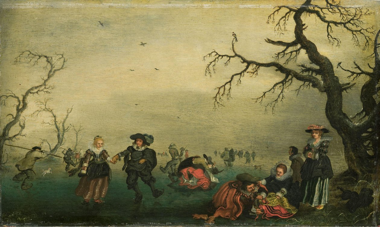 Eisläufer von Adriaen Pietersz van de Venne