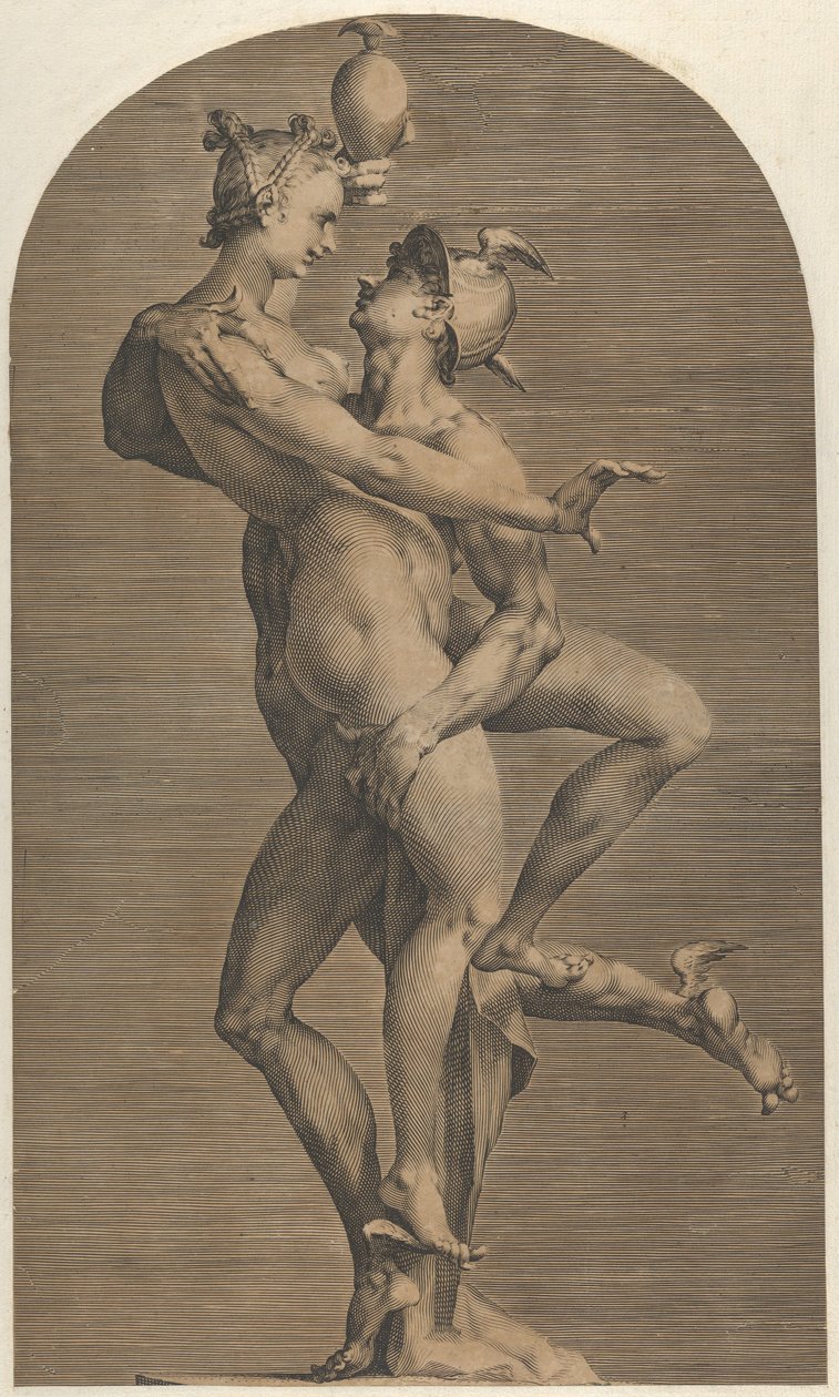 Merkur entführt Psyche, ca. 1620 von Adriaen de Vries
