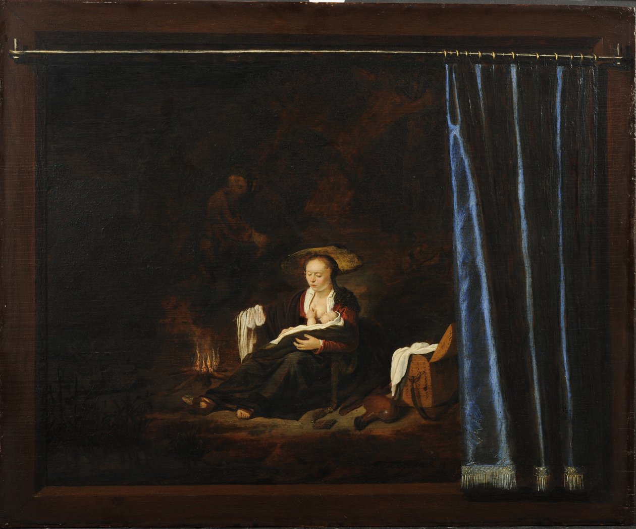 Ruhe auf der Flucht nach Ägypten von Adriaen van Gaesbeeck