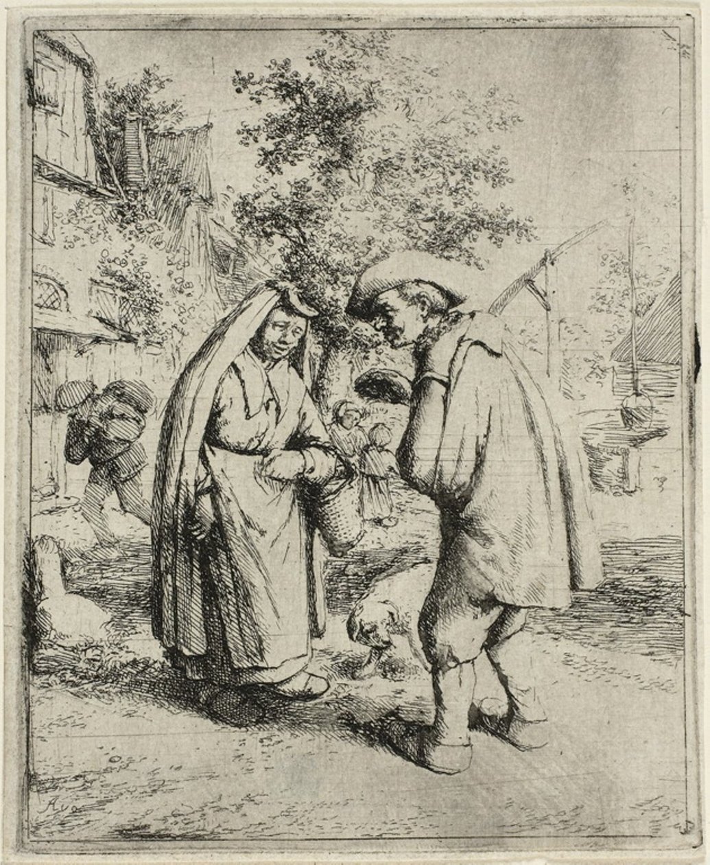 Mann und Frau im Gespräch von Adriaen van Ostade
