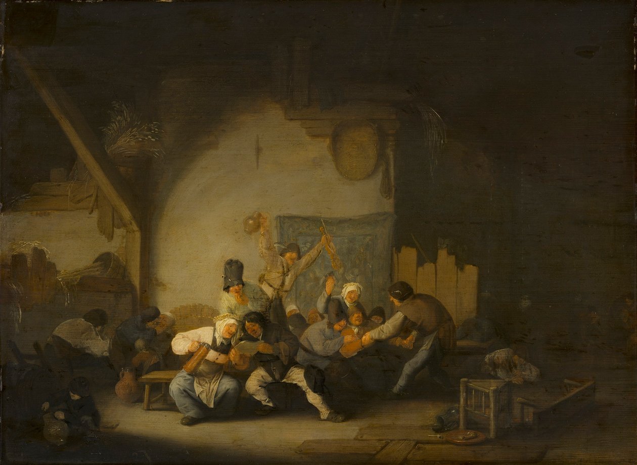 Bauern beim Feiern von Adriaen van Ostade