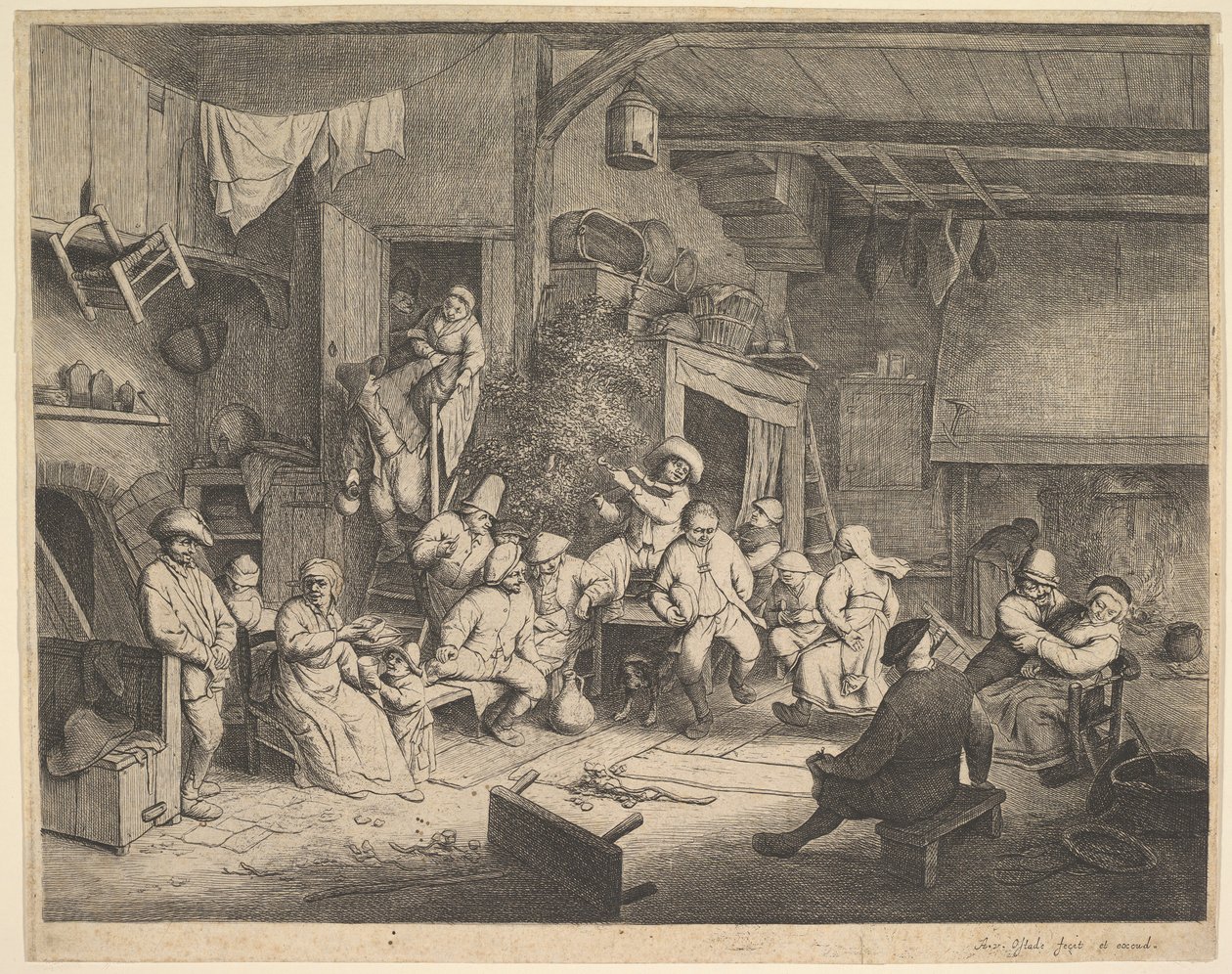 Der Tanz im Gasthaus, 1652 von Adriaen van Ostade