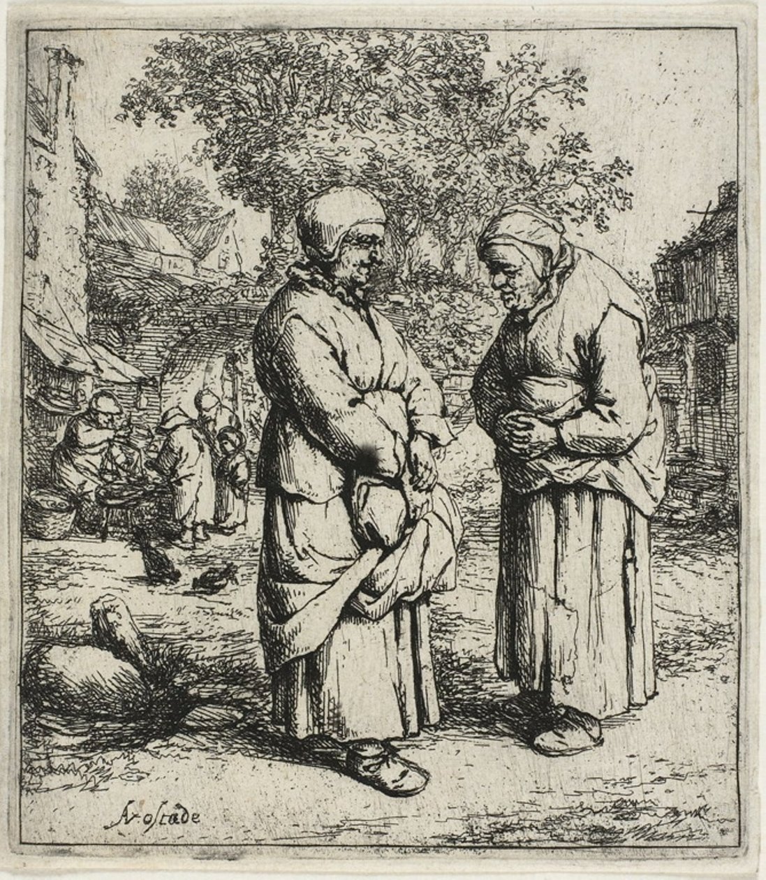 Die zwei Klatschbasen von Adriaen van Ostade