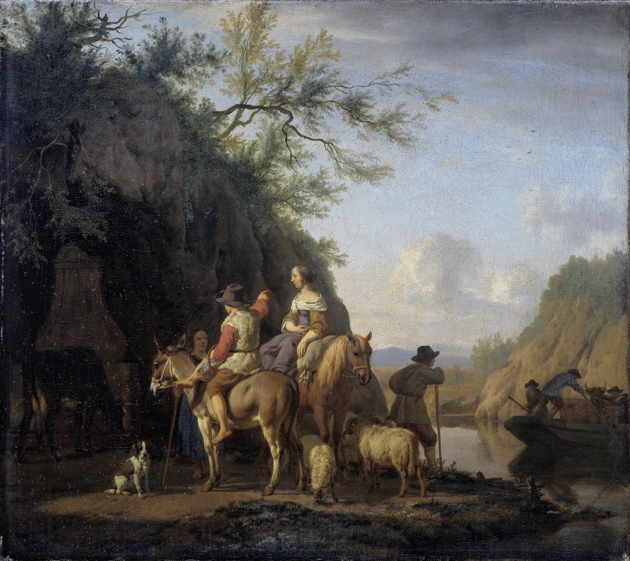 Fährboot, 1666 von Adriaen van de Velde