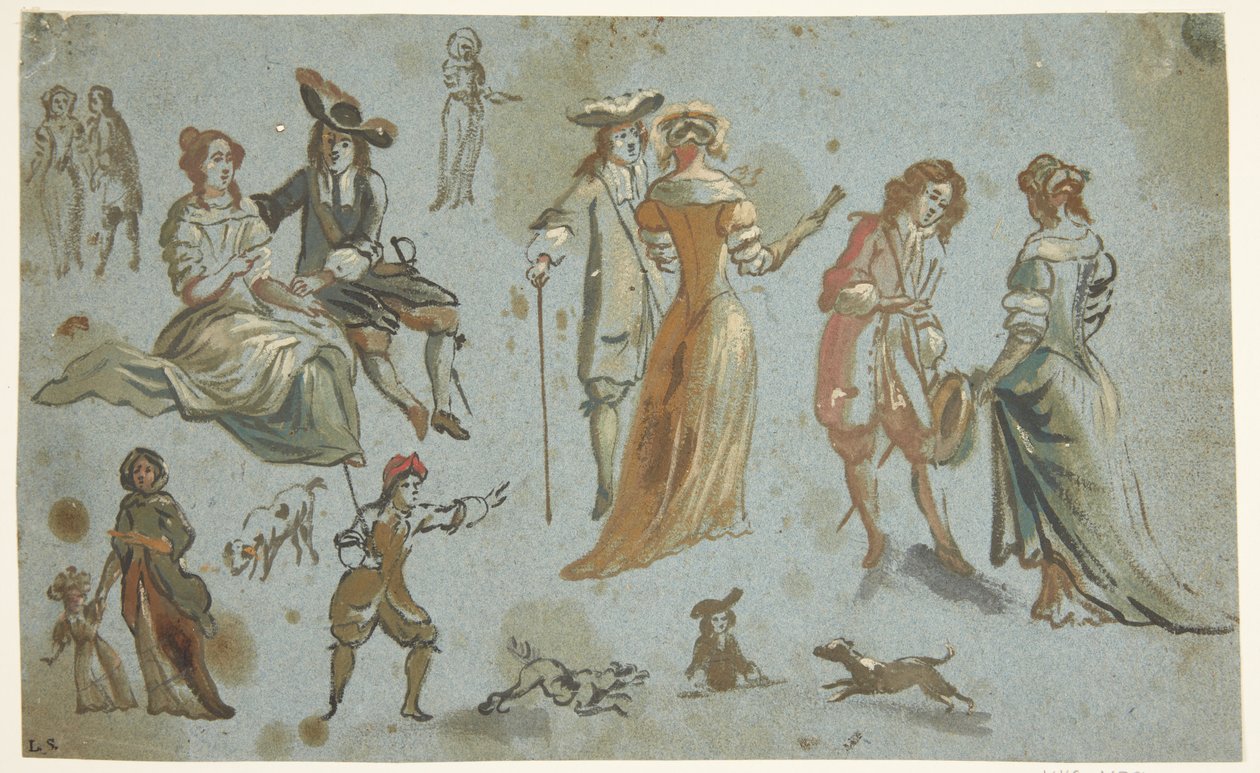 Figurenstudien von Adriaen van de Velde