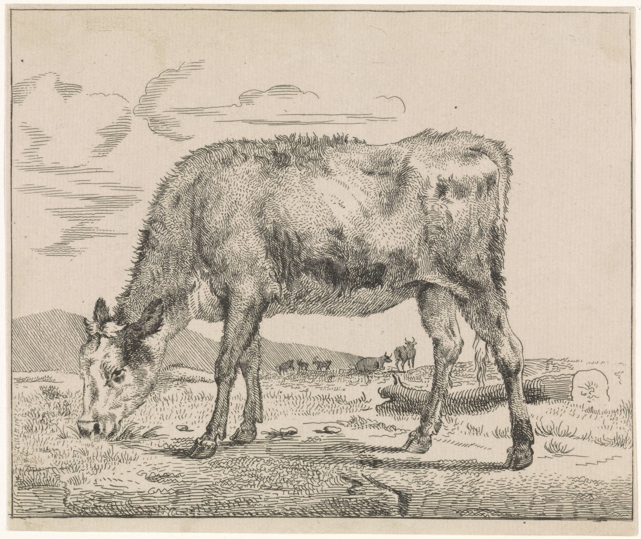Weidendes Kalb von Adriaen van de Velde