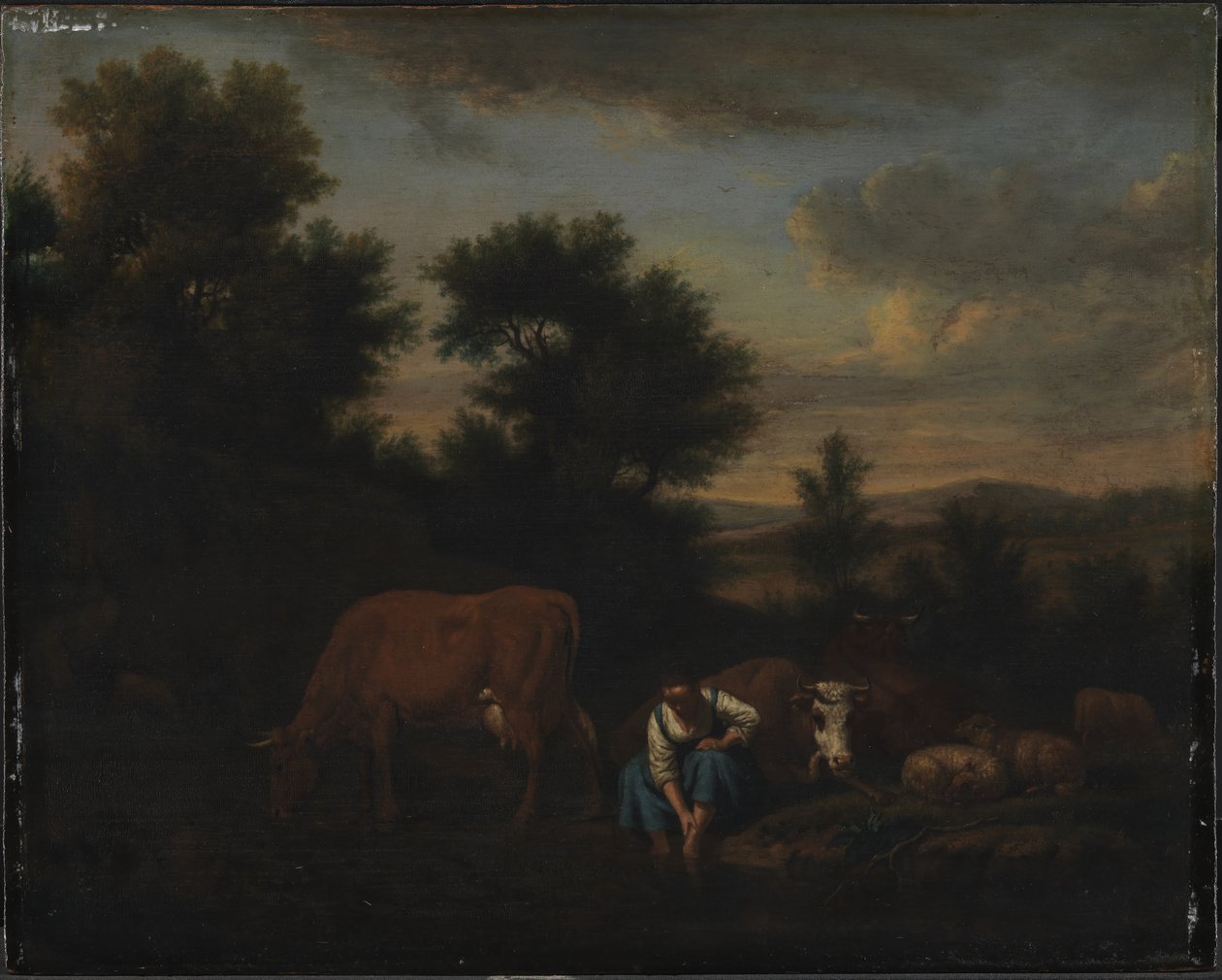 Hirtin mit Vieh von Adriaen van de Velde