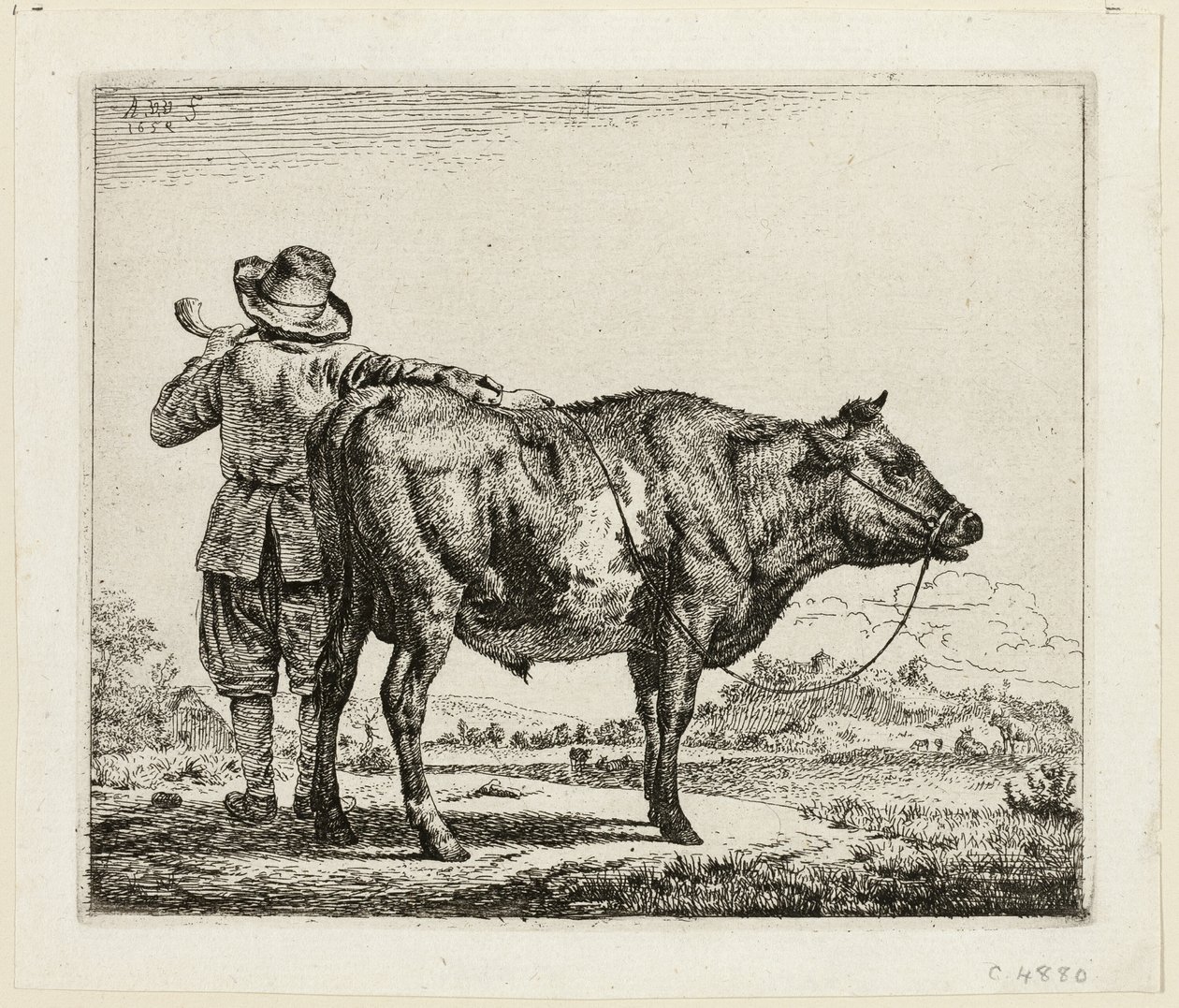 Der Kuhhirte und der Stier von Adriaen van de Velde