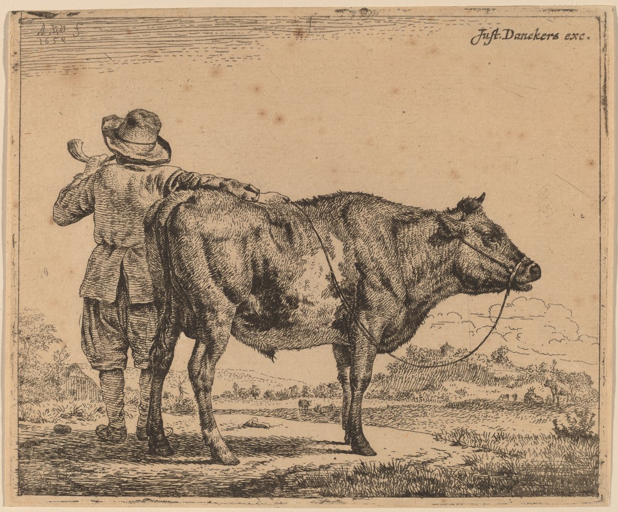 Junger Hirte mit einem Stier von Adriaen van de Velde