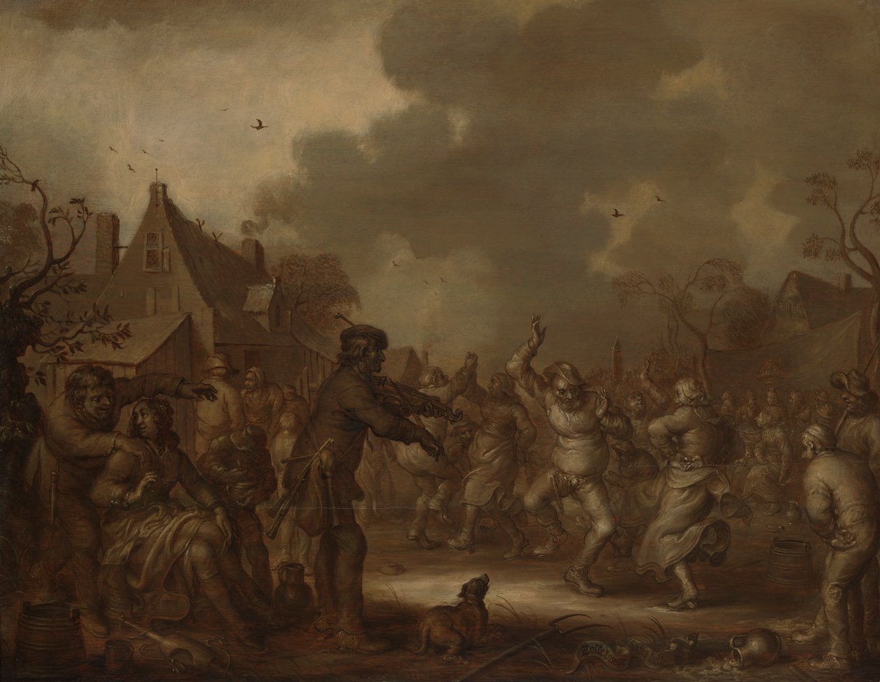 Bauern tanzen von Adriaen van de Venne