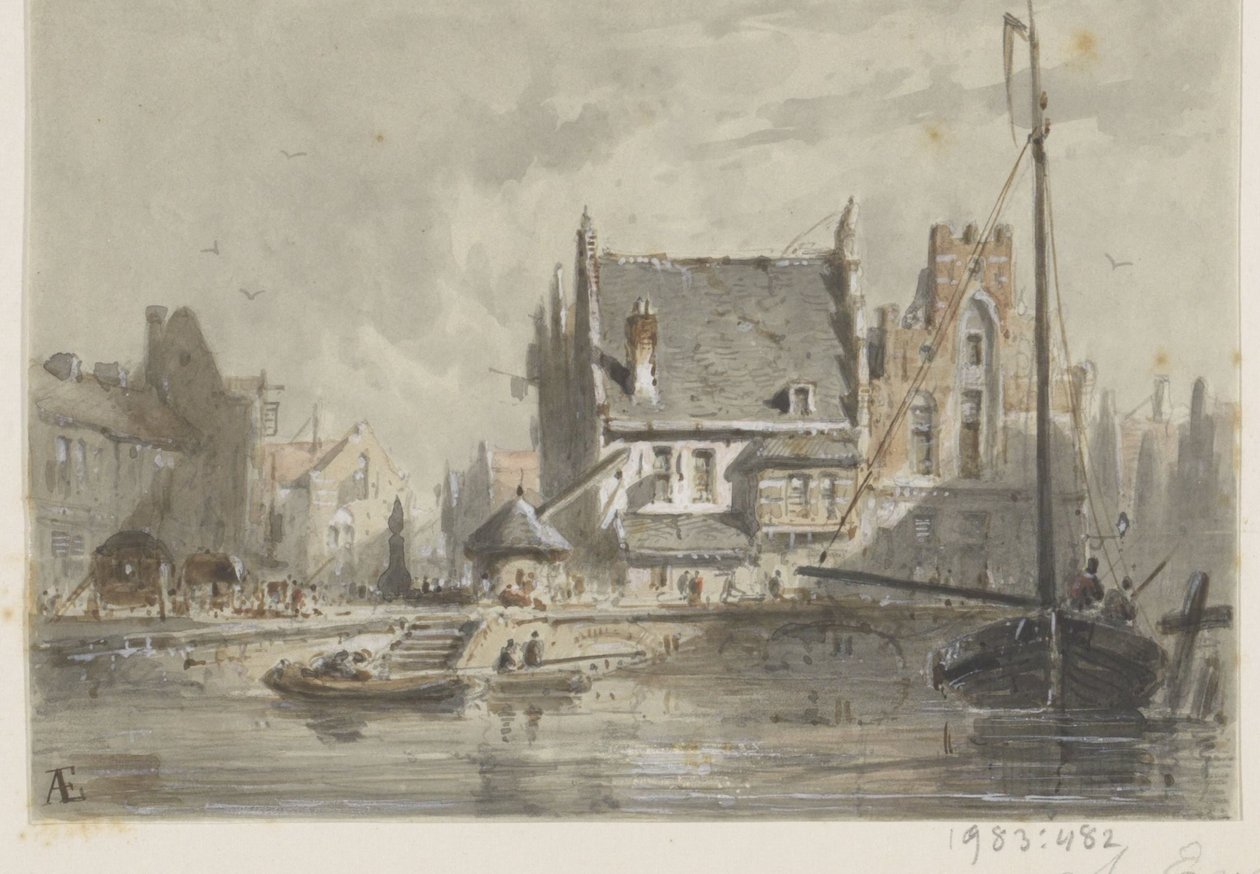 Ansicht in Brügge von Adrianus Eversen (signed by artist)