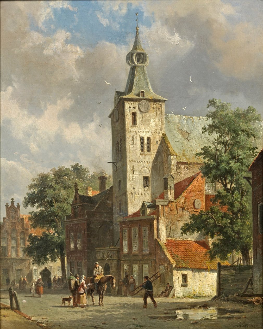 Holländische Stadtansicht von Adrianus Eversen