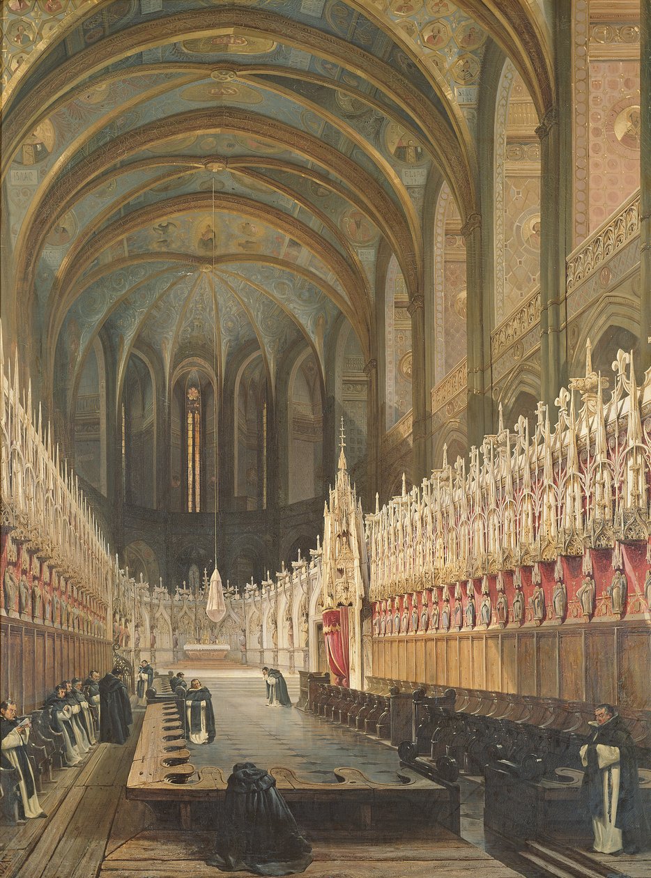 Innenansicht der Kathedrale von Albi, 1832 von Adrien Dauzats