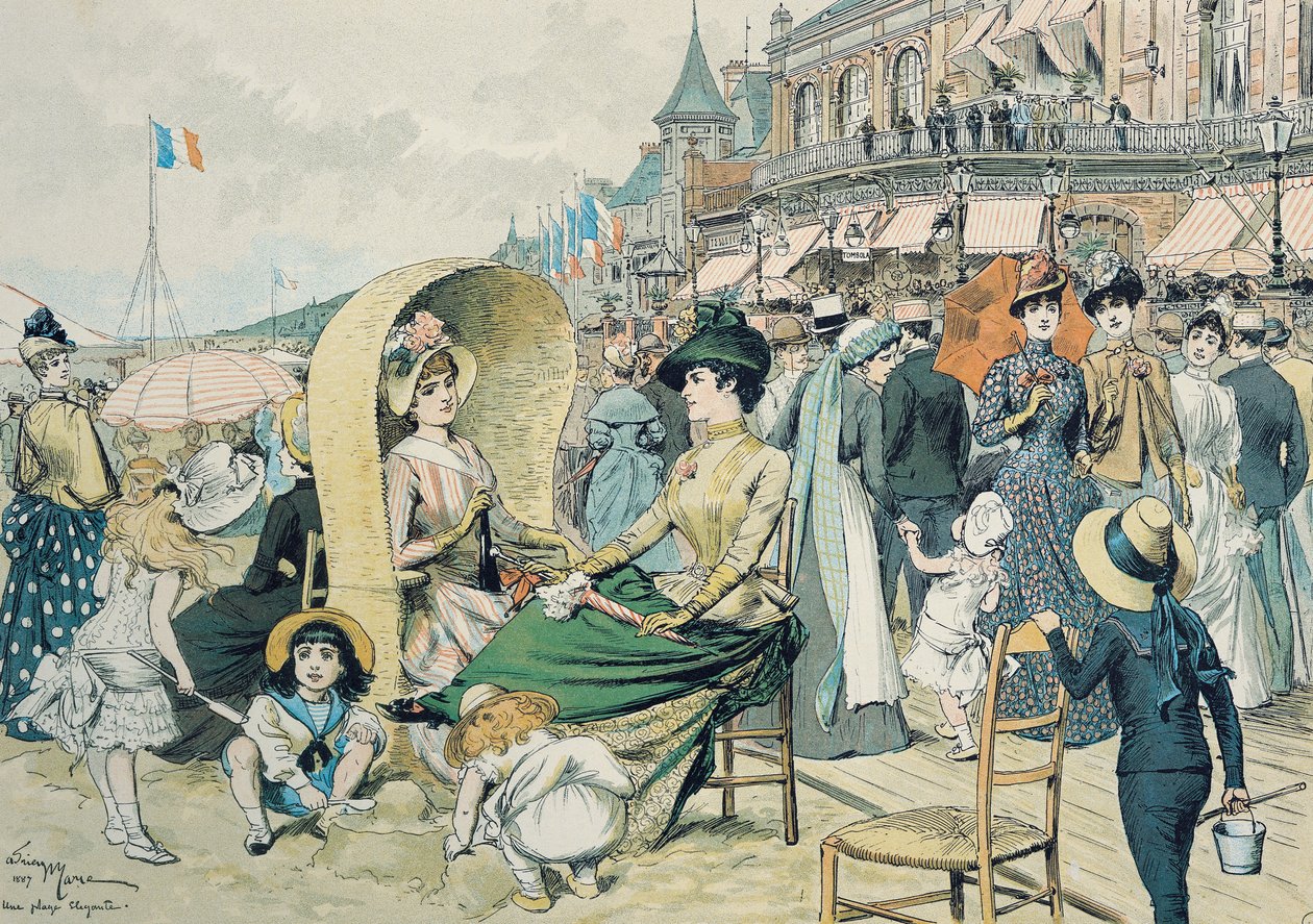 Ein eleganter Strand, 1887 von Adrien Emmanuel Marie