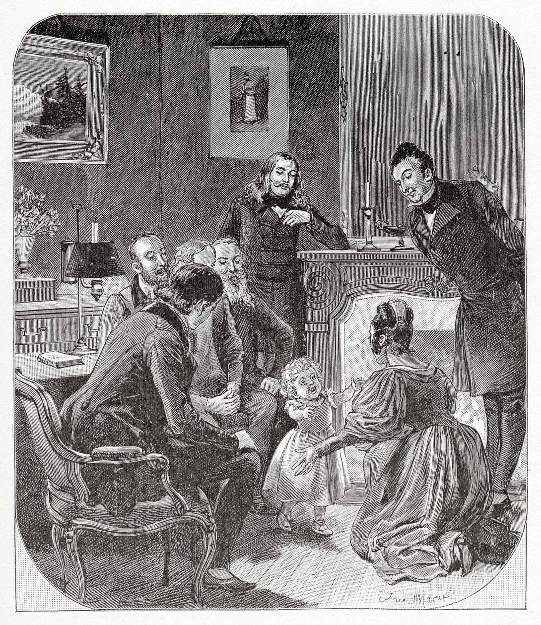 Illustration aus Les Feuilles d’Automne, 19. Jahrhundert von Adrien Emmanuel Marie