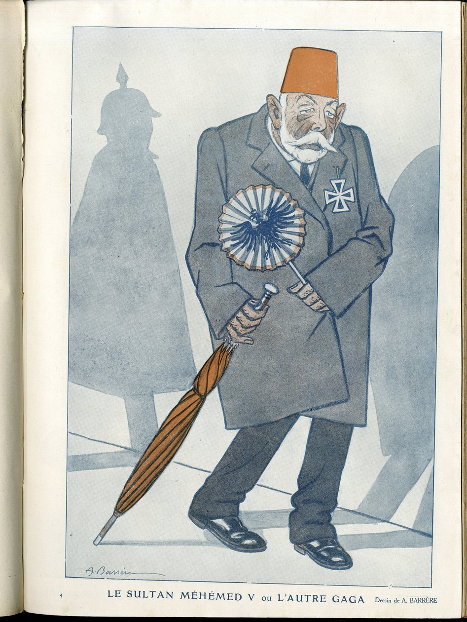 Illustration von A Barrere (1874-1931) in „Fantasio“ von Adrien Barrere