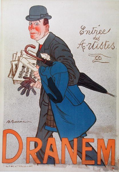 Plakat mit Dranem (1869-1935) von Adrien Barrere