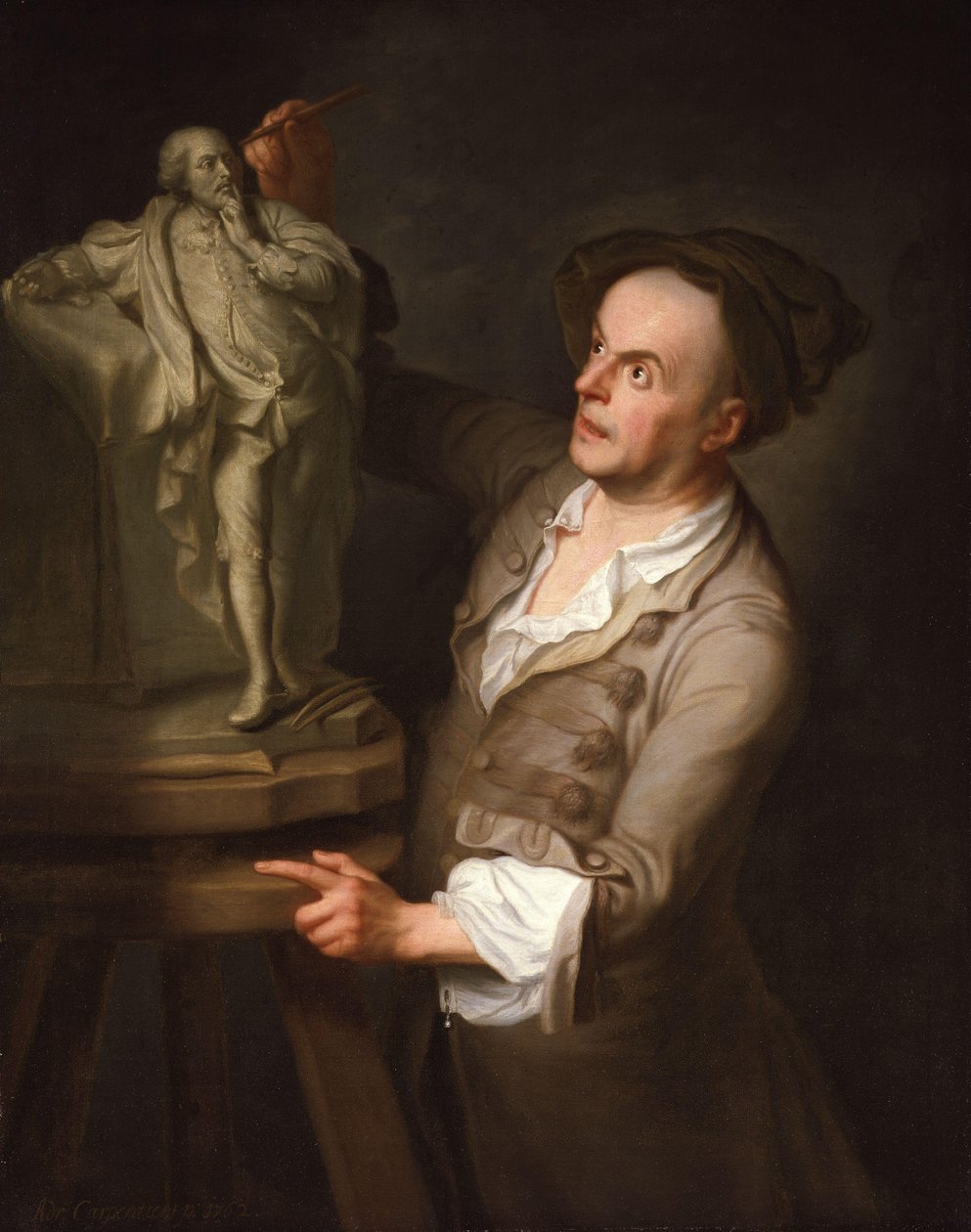 Louis François Roubiliac 1702-1762 von Adrien Carpentiers