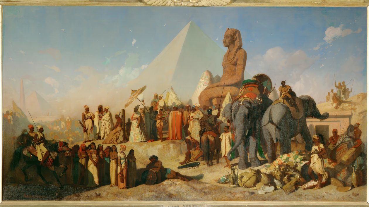 Kambyses und Psammetich von Jean Adrien Guignet