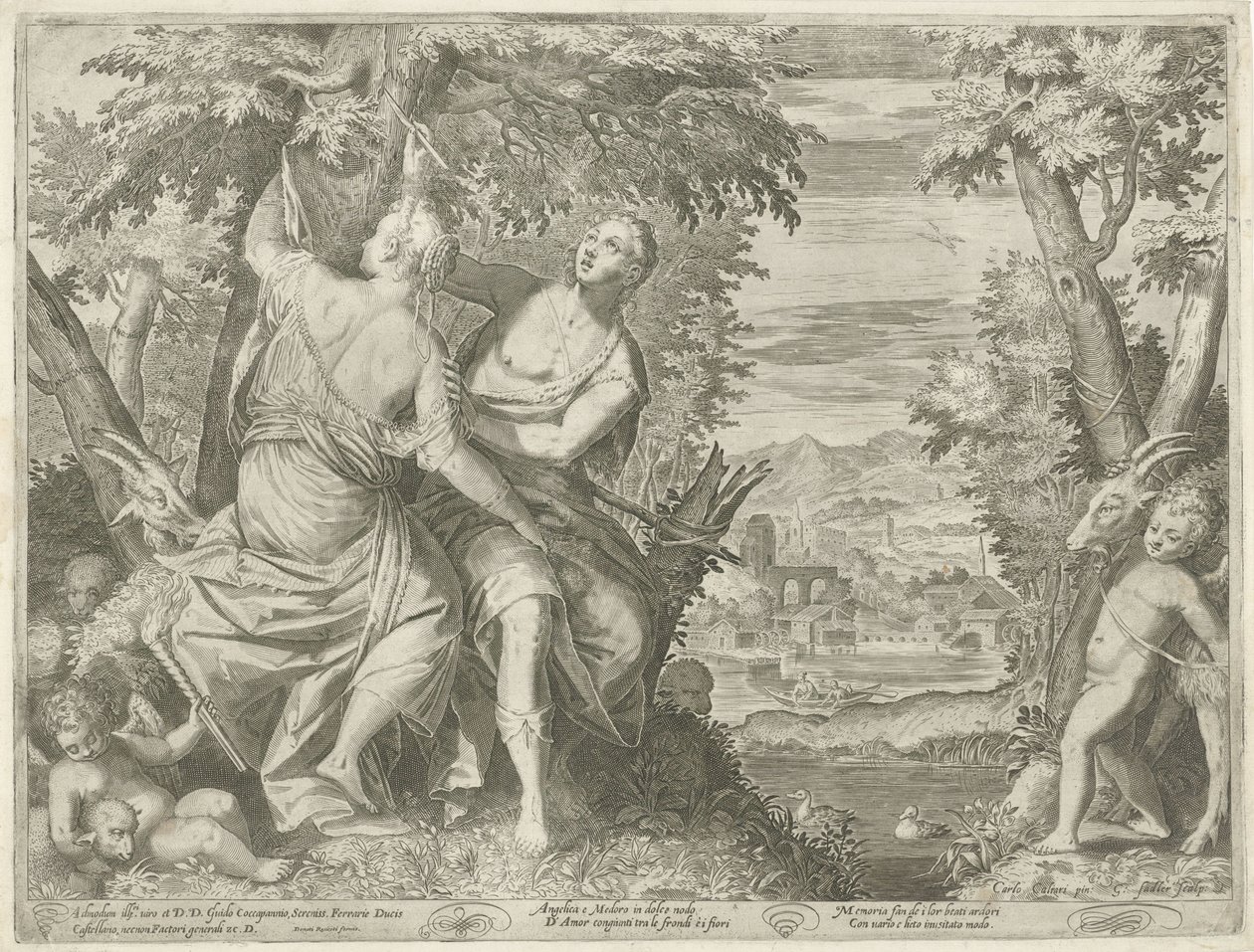 Angelica und Medoro von Egidius  Sadeler (II)