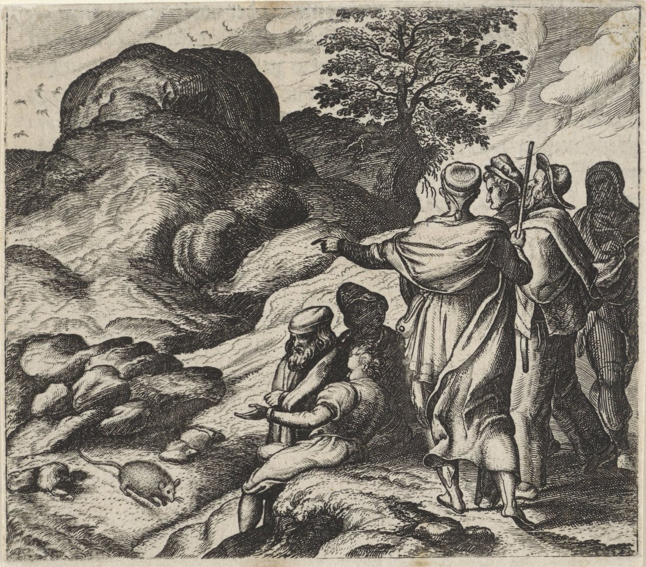 Fabel vom gebärenden Berg von Egidius  Sadeler (II)