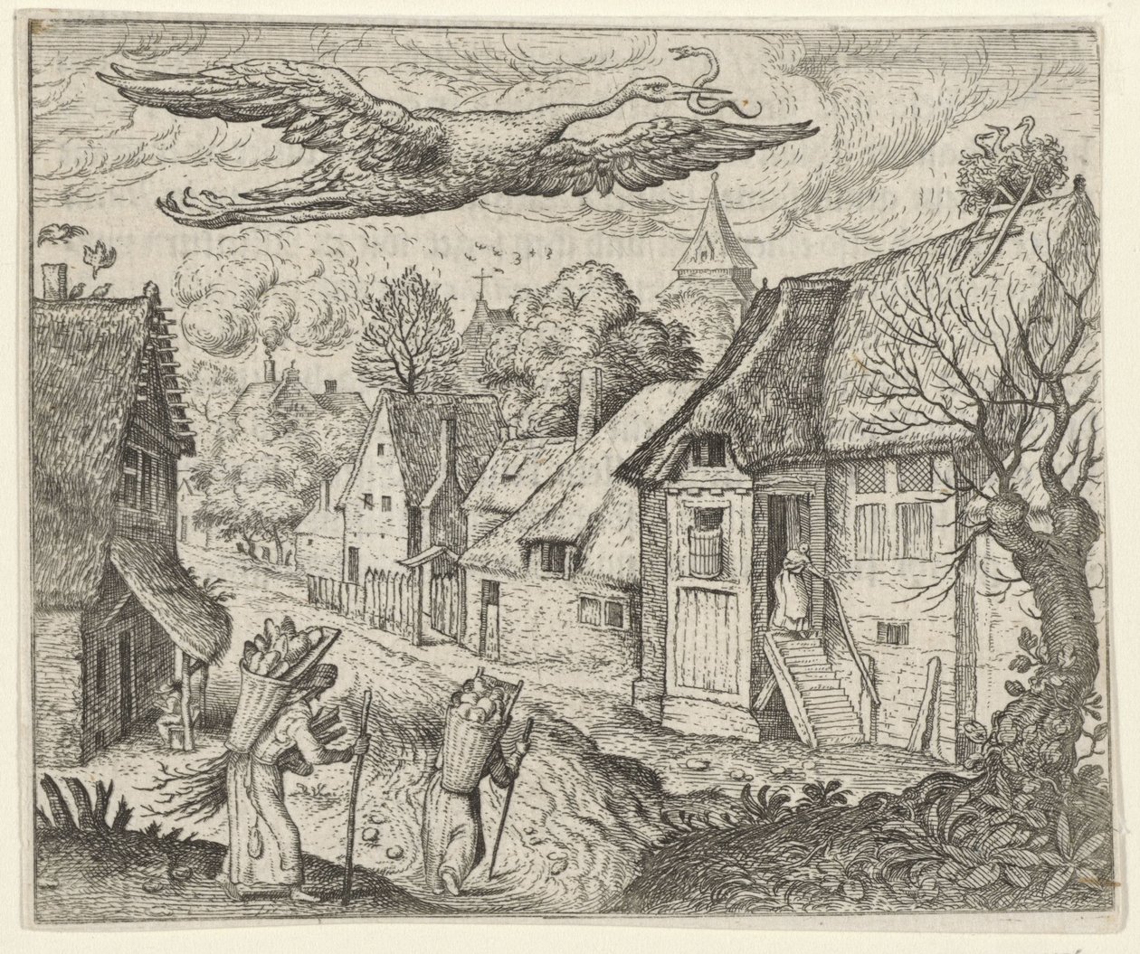 Fabel vom alten Storch von Egidius  Sadeler (II)