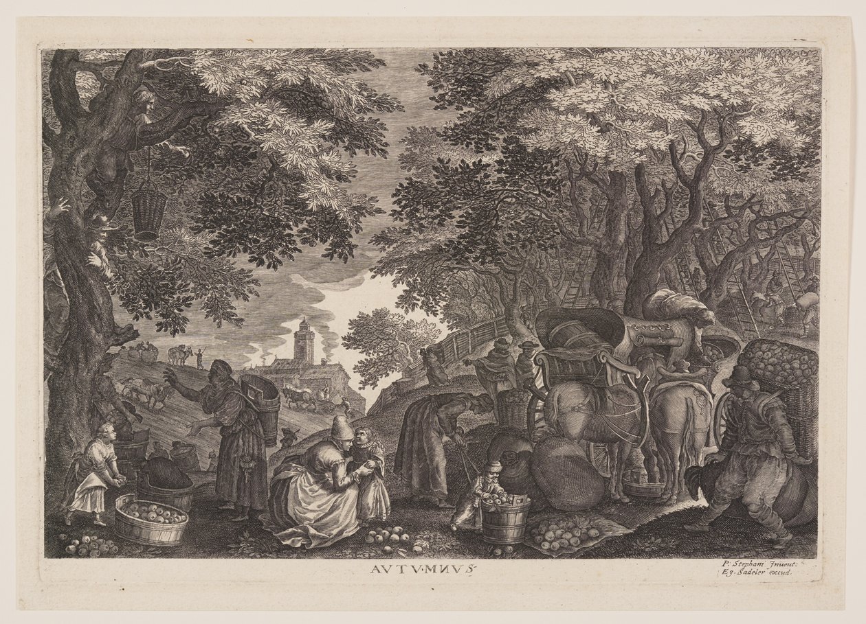 Herbst, aus Die Vier Jahreszeiten von Aegidius Sadeler II
