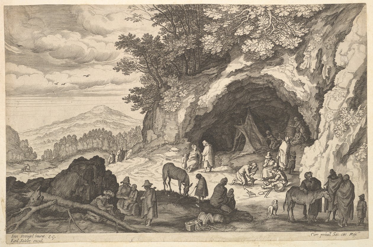 Landschaft mit Zigeunerlager von Aegidius Sadeler II