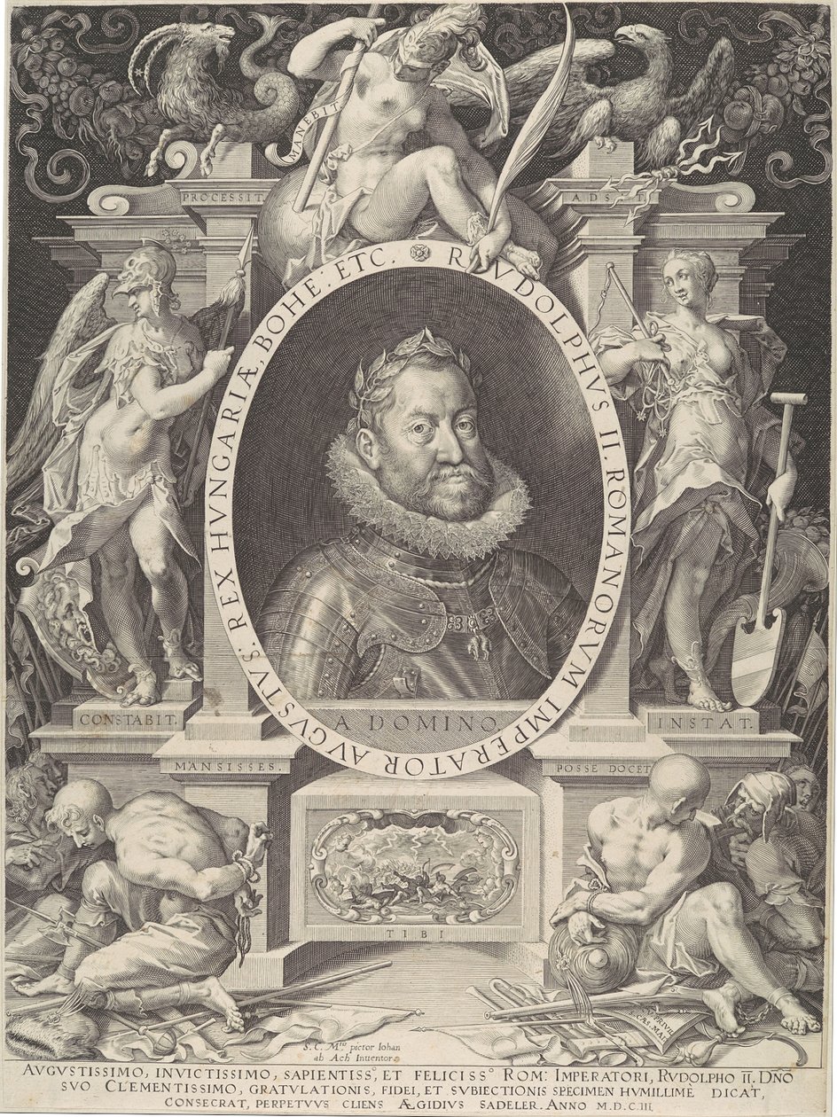 Porträt von Rudolf II., 1603 von Aegidius Sadeler II