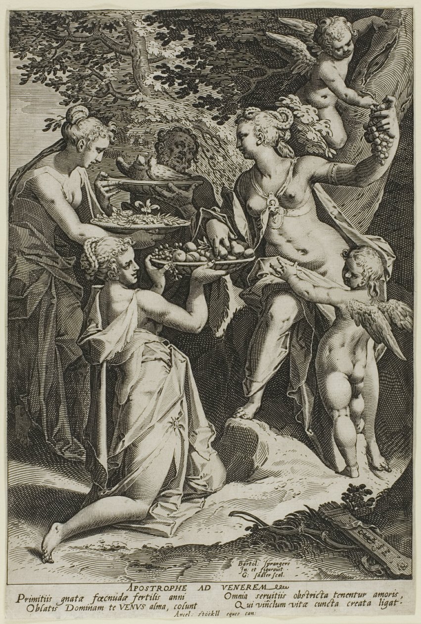 Venus empfängt Geschenke von Aegidius Sadeler II