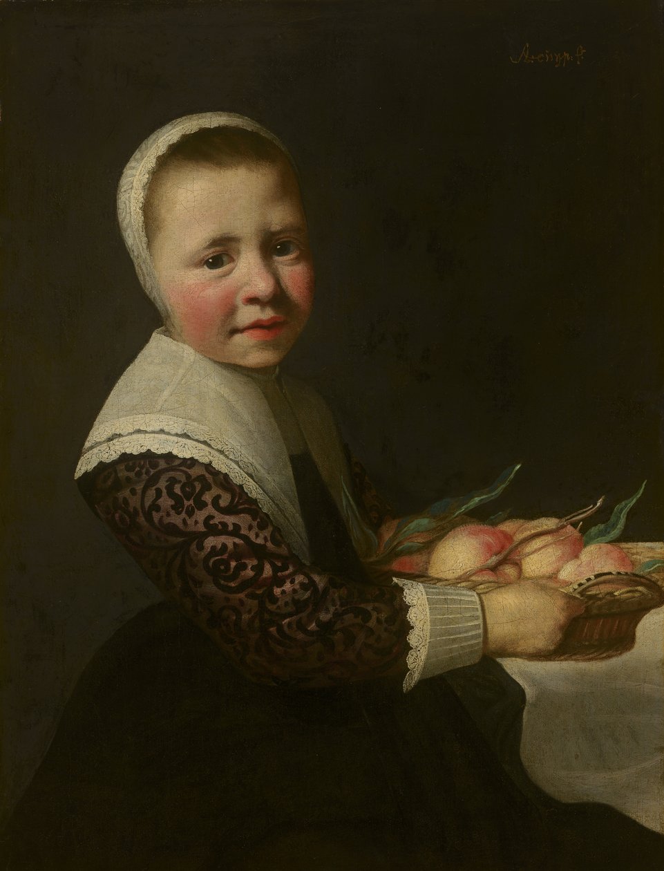 Porträt eines Mädchens mit Pfirsichen von Aelbert Cuyp