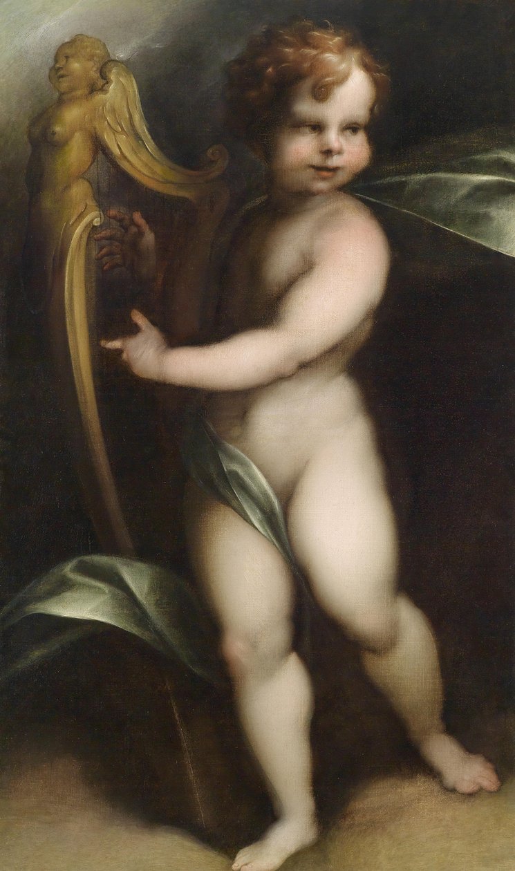 Lyraspielender Putto von Aert Mijtens