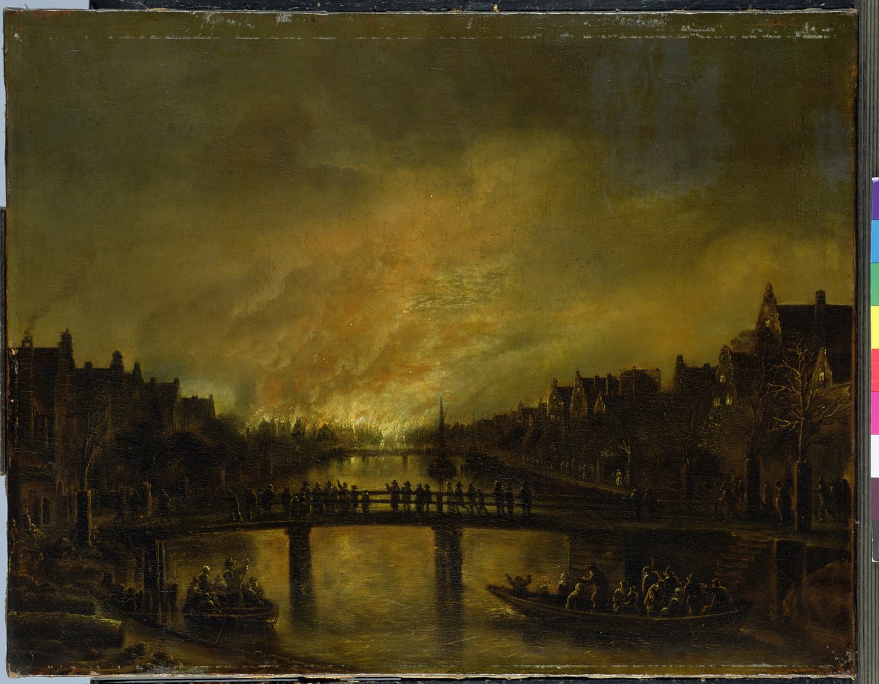 Brand in Amsterdam von Aert van der Neer