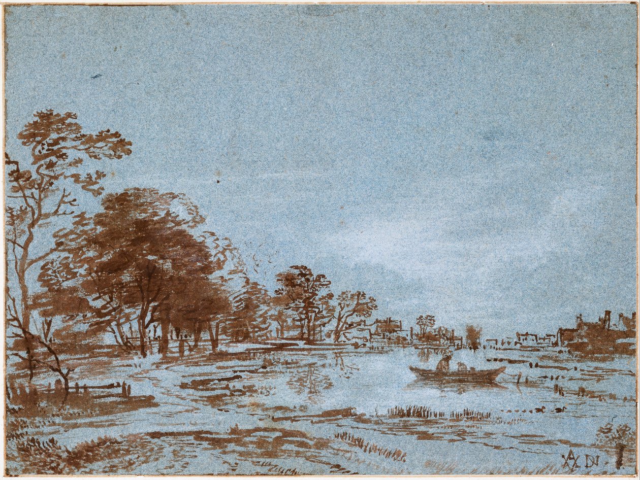 Flusslandschaft bei Mondschein von Aert van der Neer