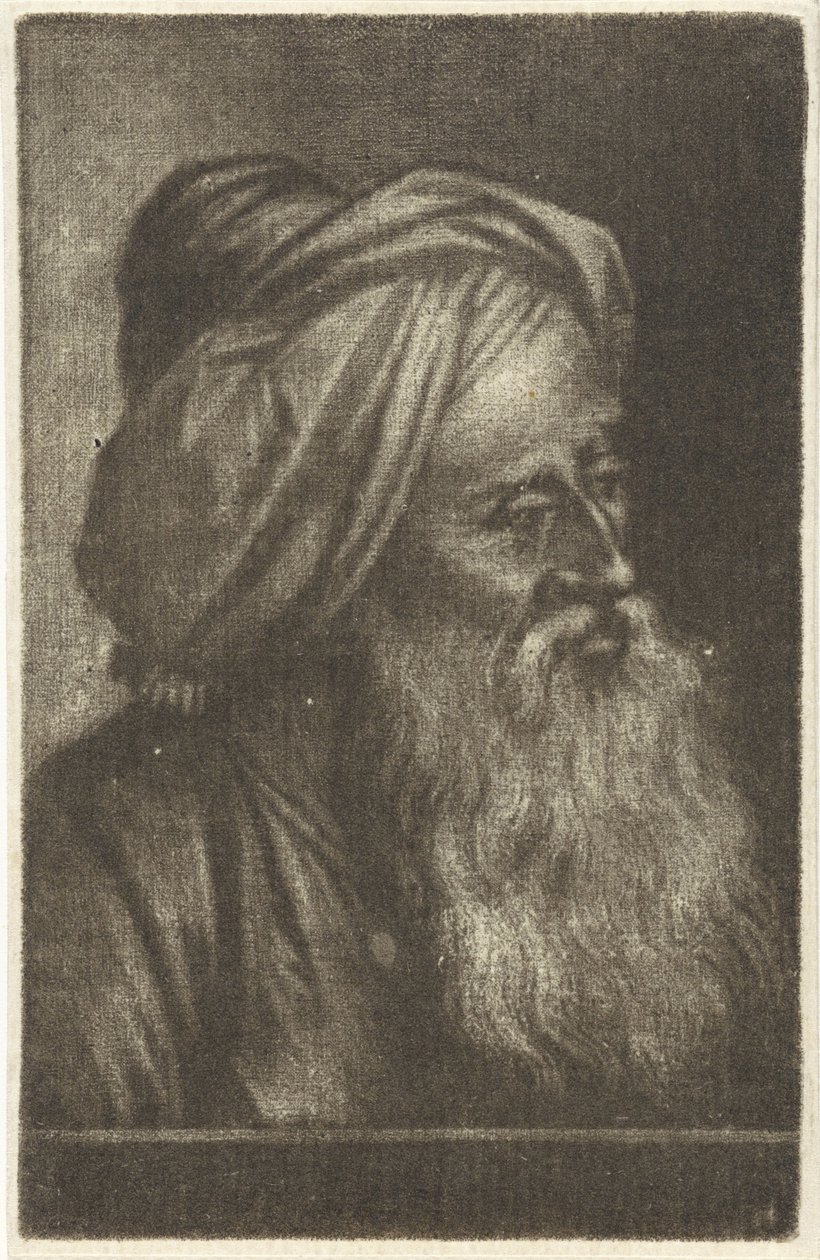 Büste eines Mannes mit Turban von Aert Schouman